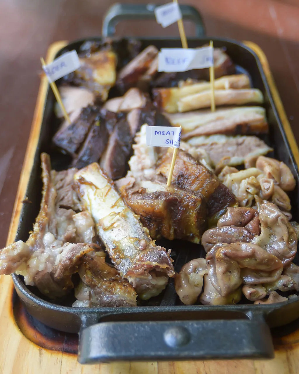 Fine dining aged meat plating